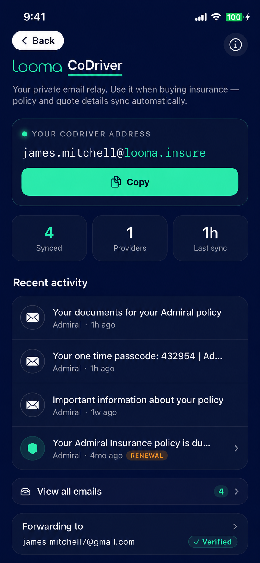 Looma app screen